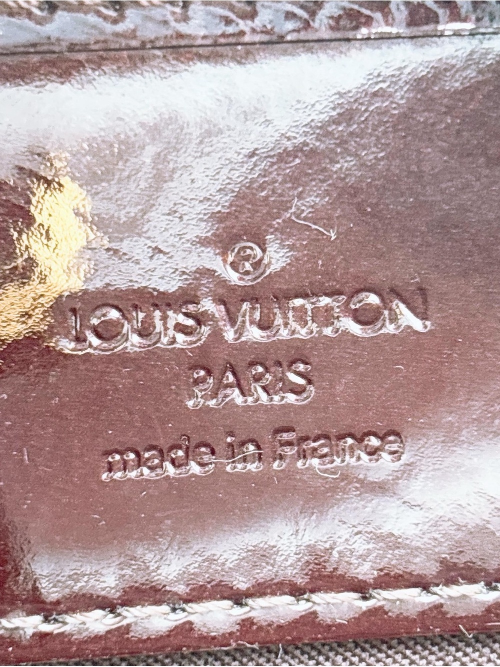Louis Vuitton Monogram Vernis Amarante Shoulder Bag Gold Chain Authenticated - Picture 10 of 11